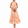 Aurora | Abito con Scollo Halter e Stampa Acquerello