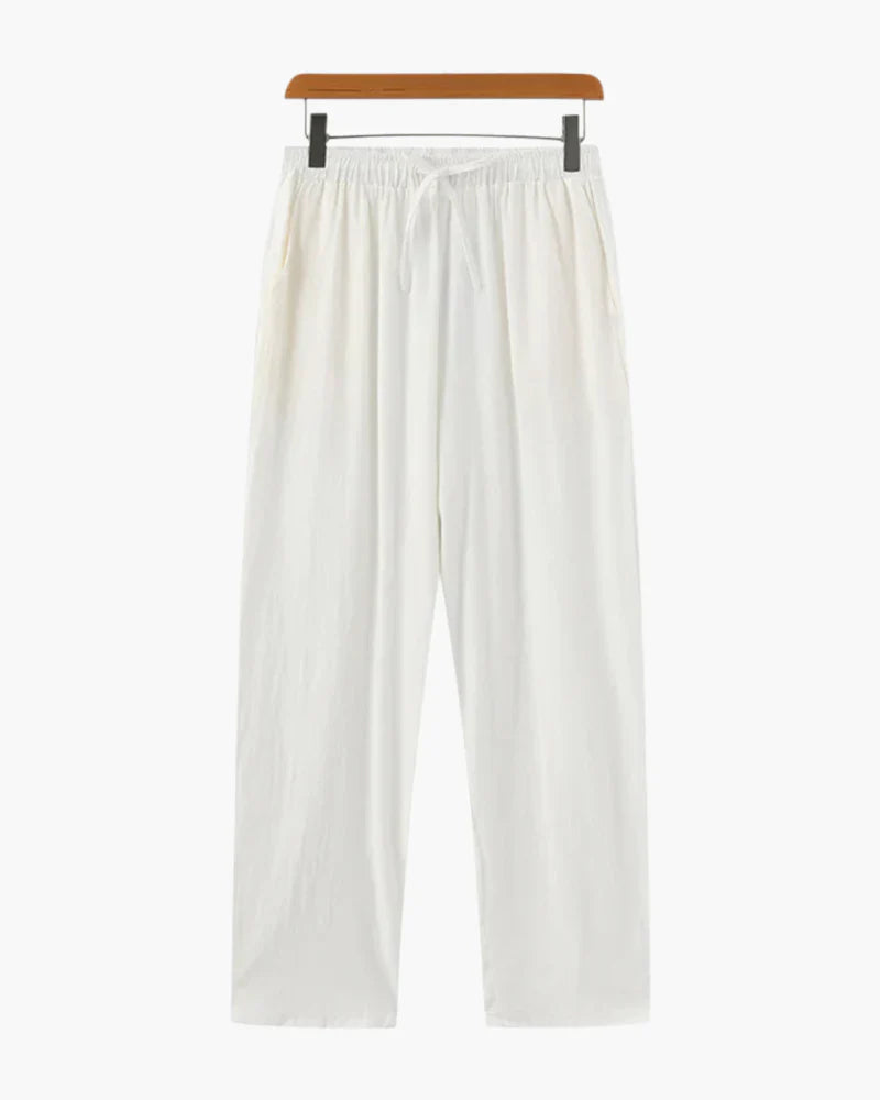 Leipzig | Pantalone in Lino, Stile Rilassato