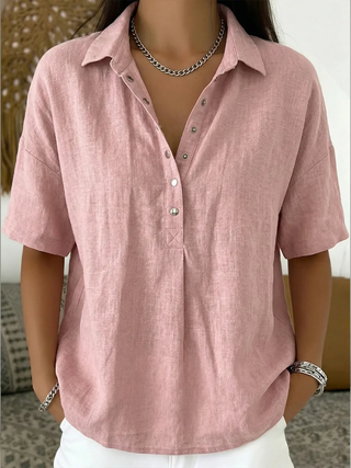 Tessa | Blusa Scollo a V con Bottoni