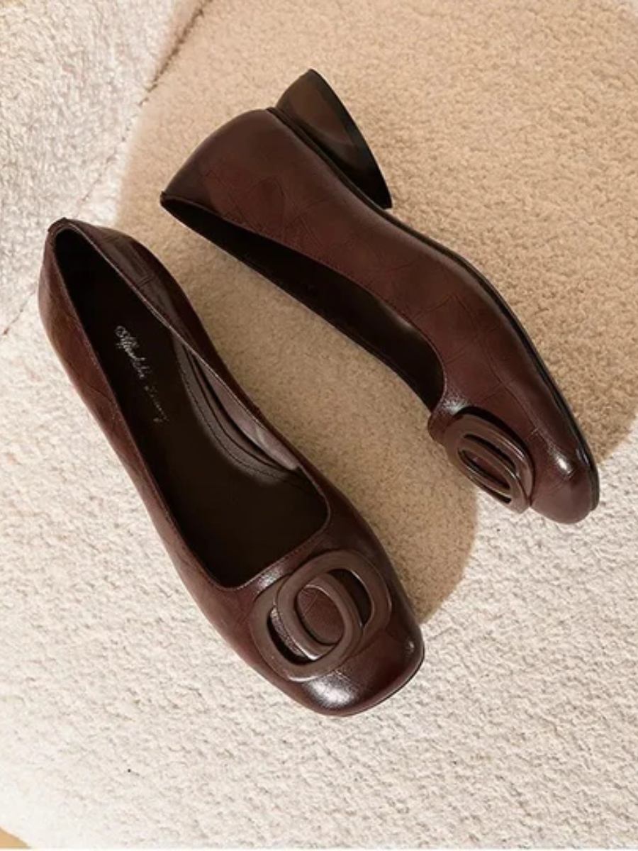 Chloé | Ballerine in Pelle con Punta Quadrata