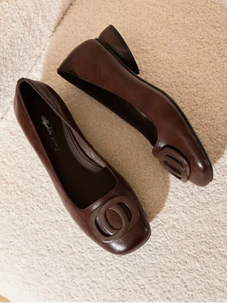 Chloé | Ballerine in Pelle con Punta Quadrata