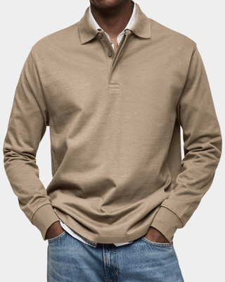 Polo Primavera | Maglia a Manica Lunga in Cotone Strutturato