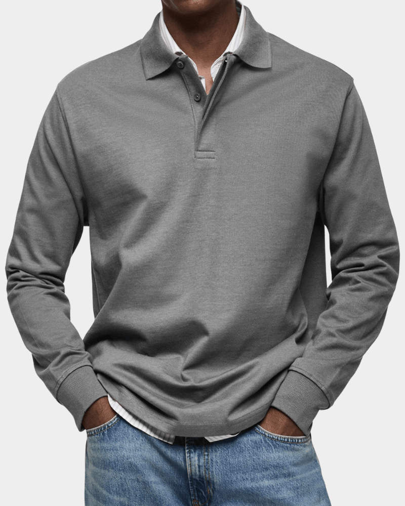Polo Primavera | Maglia a Manica Lunga in Cotone Strutturato