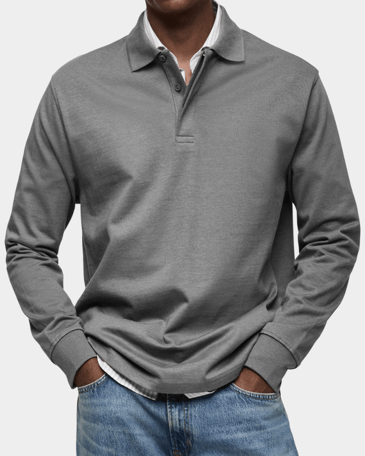 Polo Primavera | Maglia a Manica Lunga in Cotone Strutturato