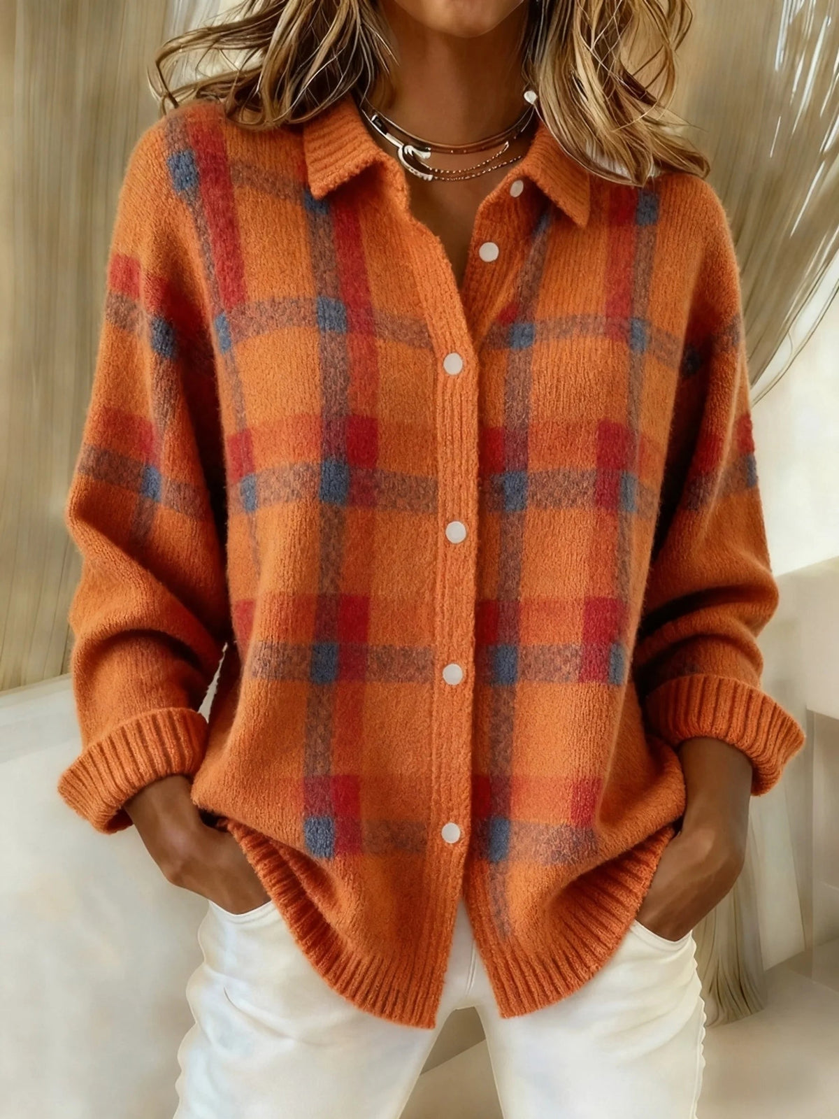 Cait | Camicia Morbida a Righe Tartan
