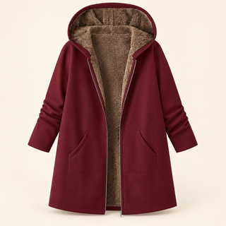 Ava | Cappotto con Cappuccio Foderato in Morbido Sherpa