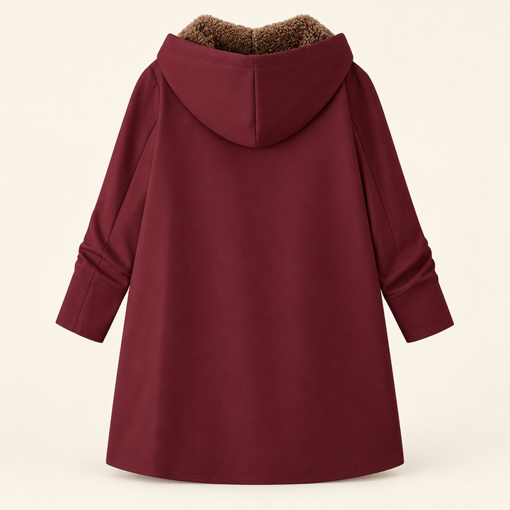 Ava | Cappotto con Cappuccio Foderato in Morbido Sherpa
