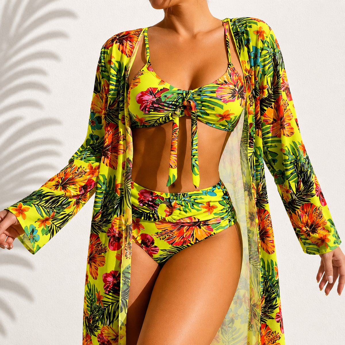 Maria | Elegante Bikini Tropicale a 3 Pezzi
