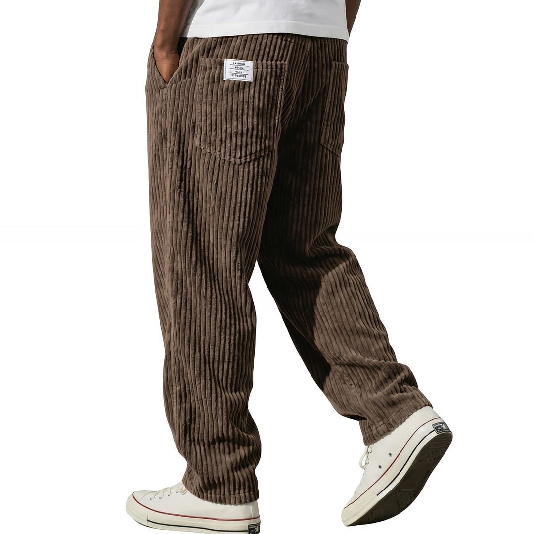 Kawa | Pantaloni da uomo in velluto a coste con vita elasticizzata