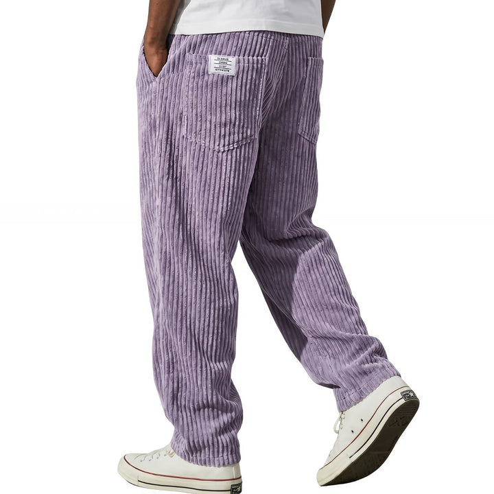 Kawa | Pantaloni da uomo in velluto a coste con vita elasticizzata