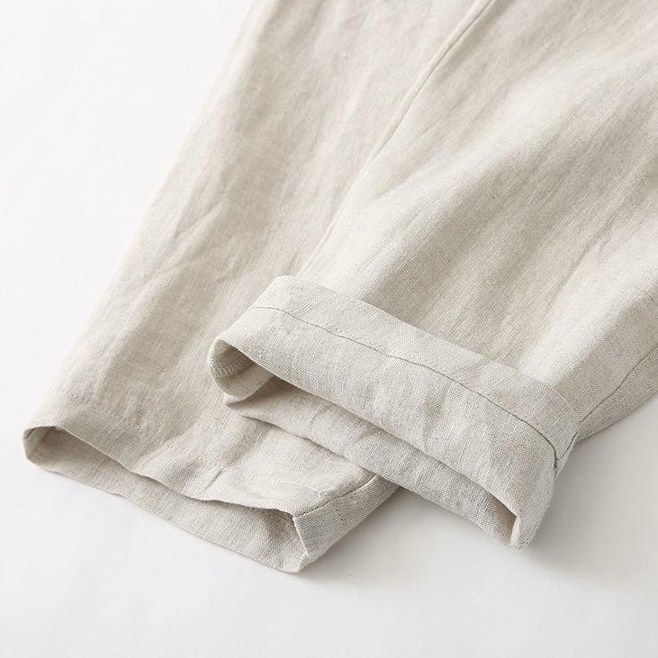 Leipzig | Pantalone in Lino, Stile Rilassato