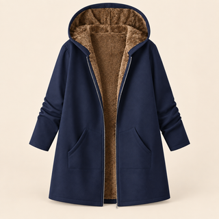 Ava | Cappotto con Cappuccio Foderato in Morbido Sherpa