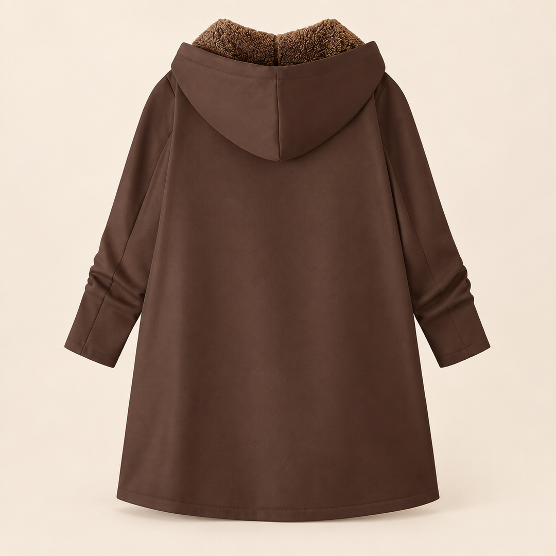 Ava | Cappotto con Cappuccio Foderato in Morbido Sherpa