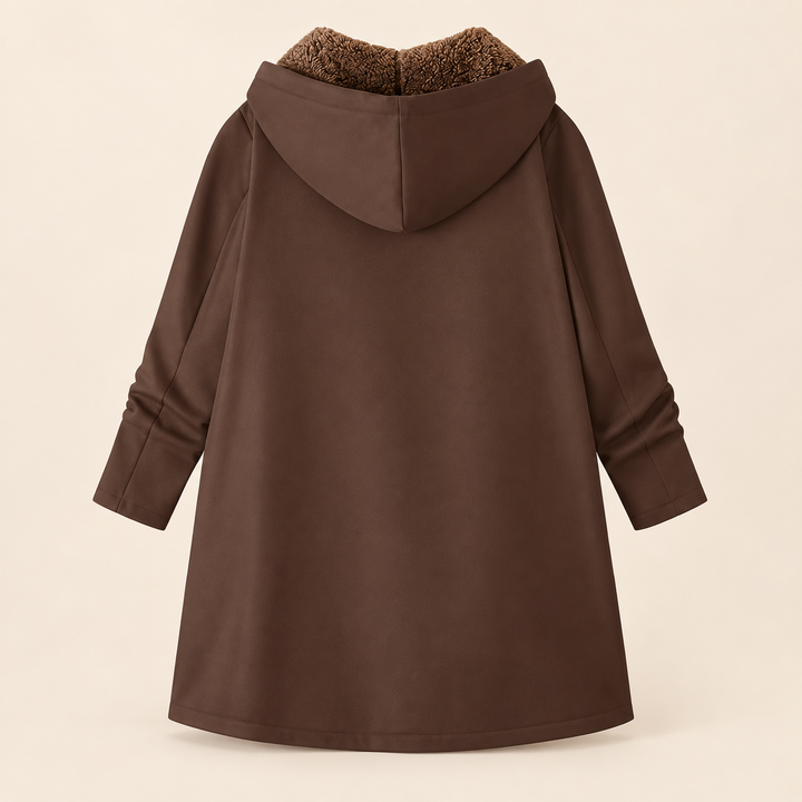 Ava | Cappotto con Cappuccio Foderato in Morbido Sherpa