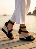 Monica | Sandali Espadrillas con Zeppa e Zip