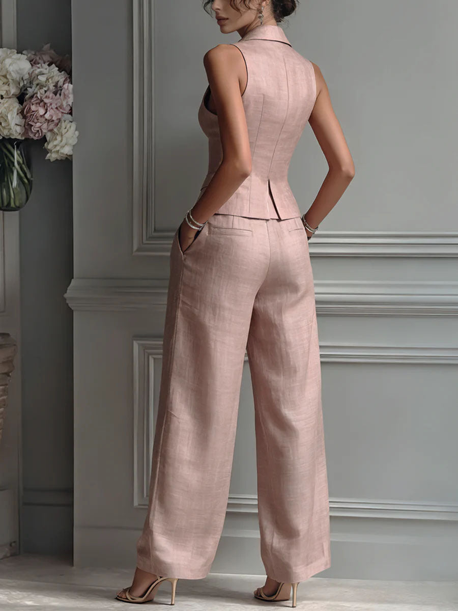 Selmira | Completo Elegante con Scollo a V e Bottoni