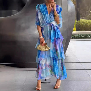 Soleil | Abito floreale a strati
