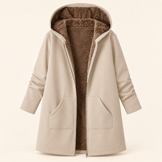 Ava | Cappotto con Cappuccio Foderato in Morbido Sherpa