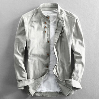 Takumi | Camicia Minimalista con Collo Coreano