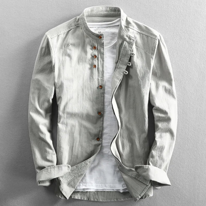 Takumi | Camicia Minimalista con Collo Coreano