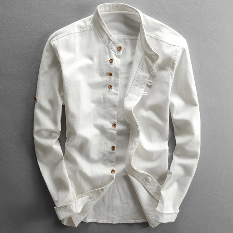 Takumi | Camicia Minimalista con Collo Coreano