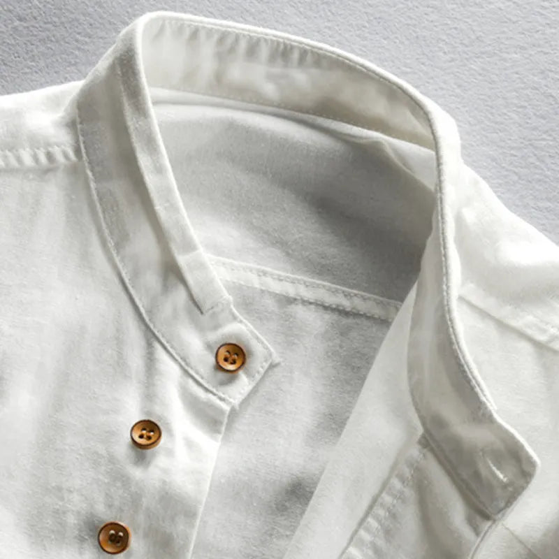 Takumi | Camicia Minimalista con Collo Coreano