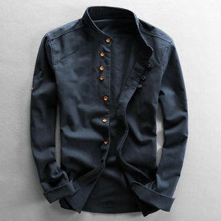 Takumi | Camicia Minimalista con Collo Coreano