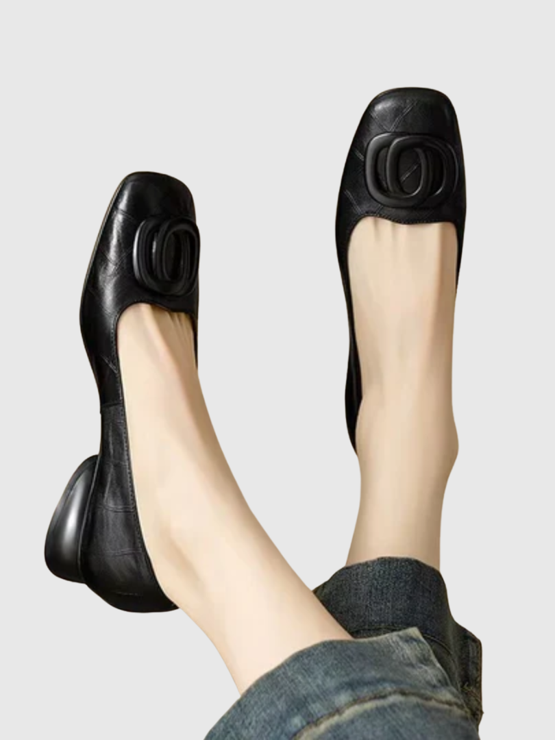 Chloé | Ballerine in Pelle con Punta Quadrata