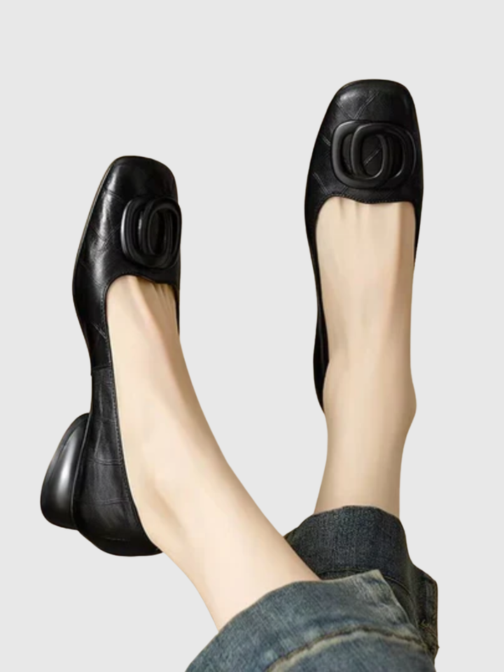Chloé | Ballerine in Pelle con Punta Quadrata