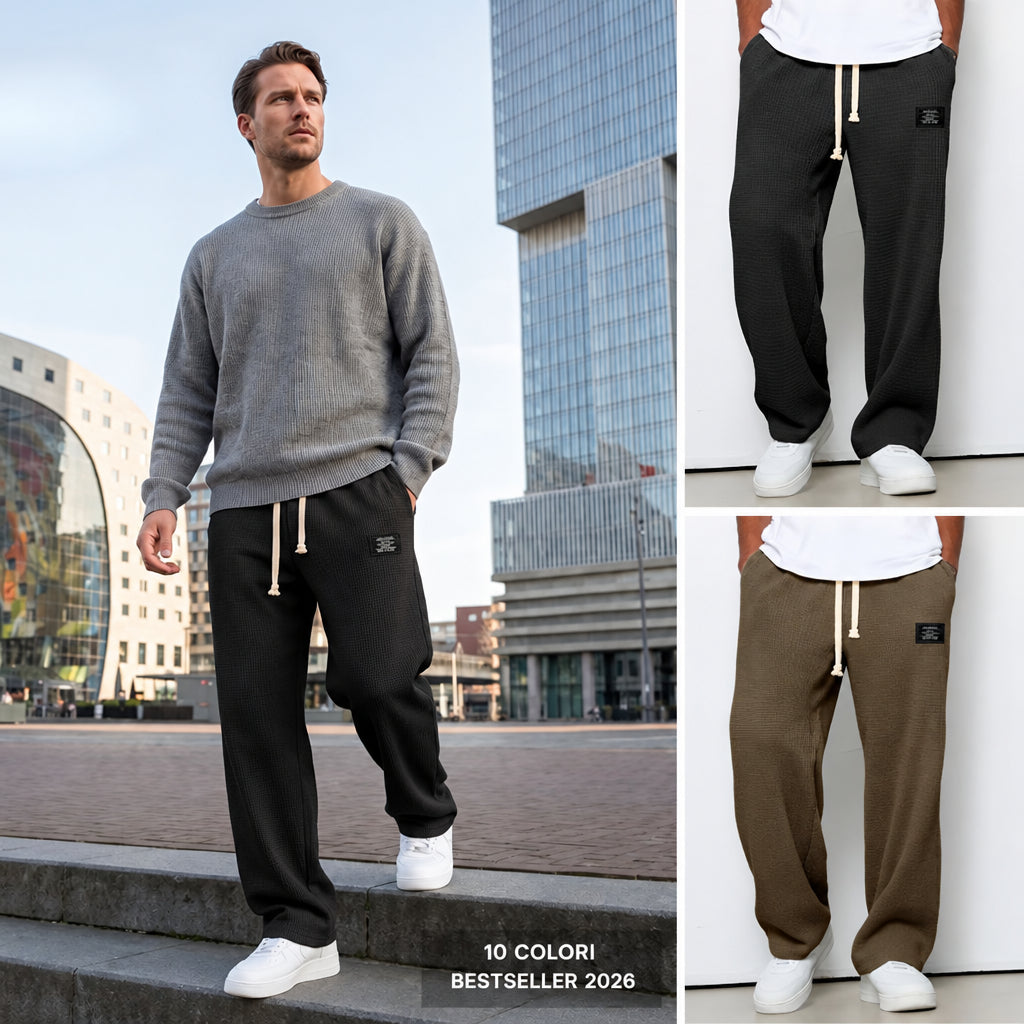 Pantaloni da Uomo Comodi con Vestibilità Ampia e Vita Regolabile