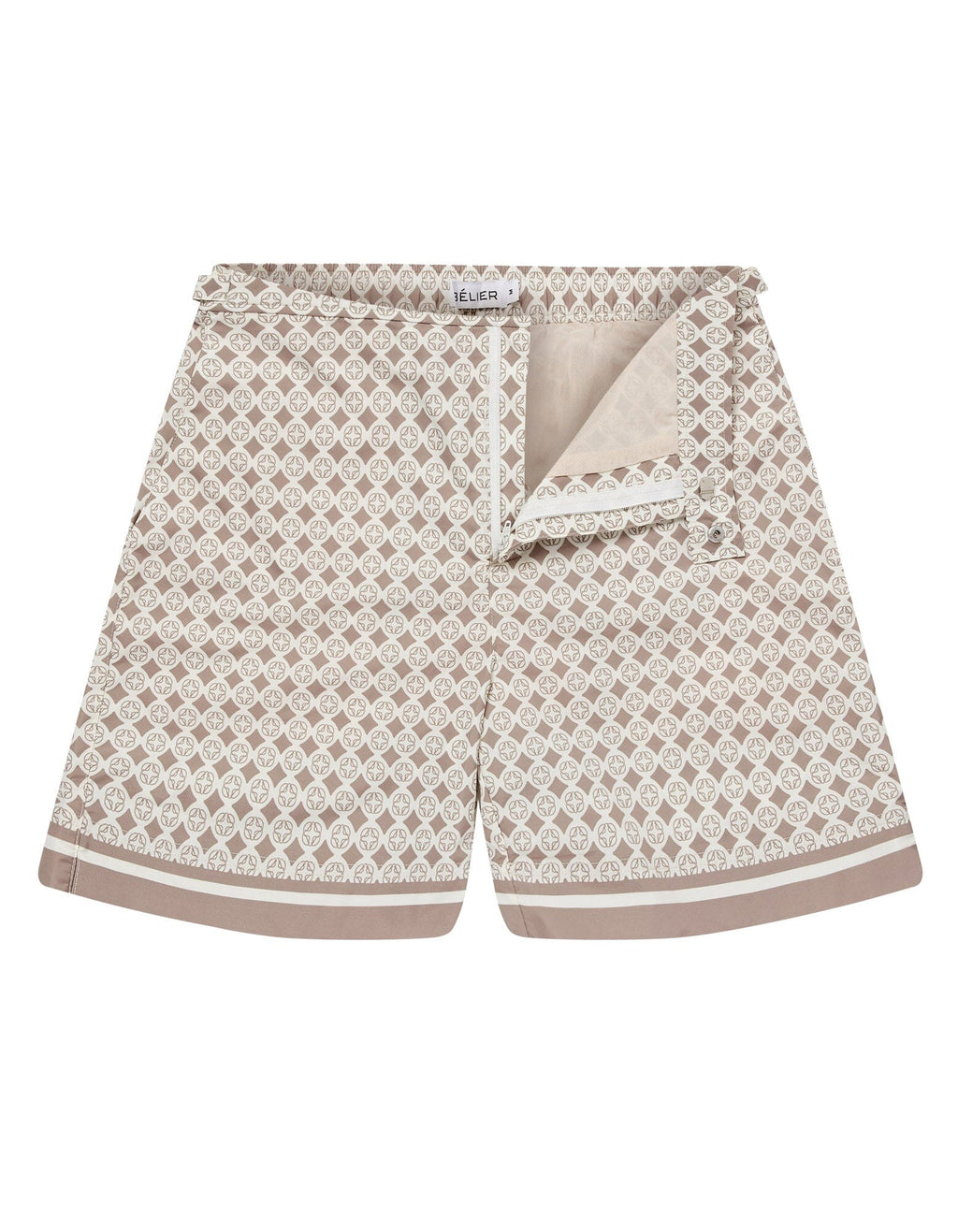 Costume da Bagno Uomo Moka, Stampa Emblema Iconica