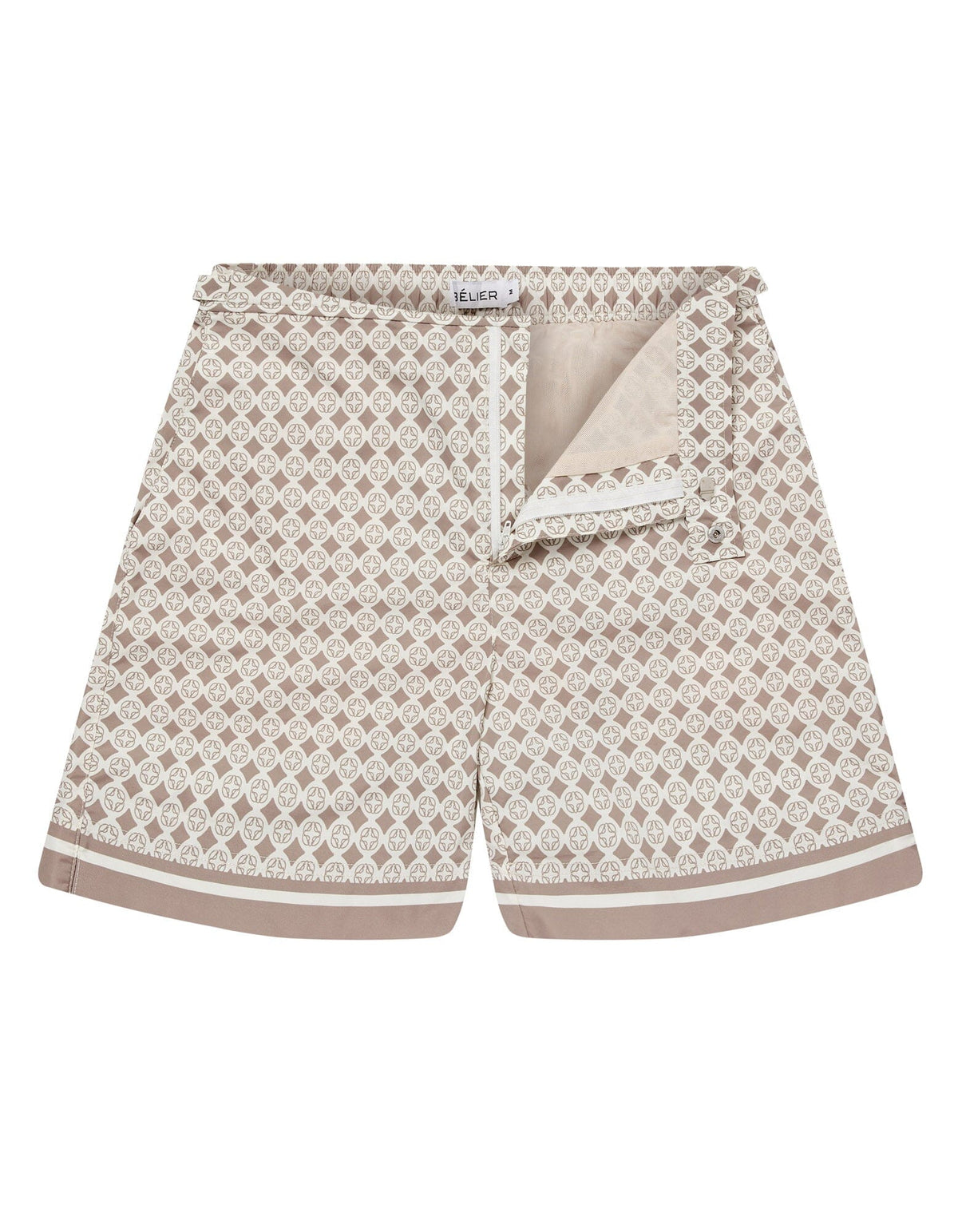 Costume da Bagno Uomo Moka, Stampa Emblema Iconica