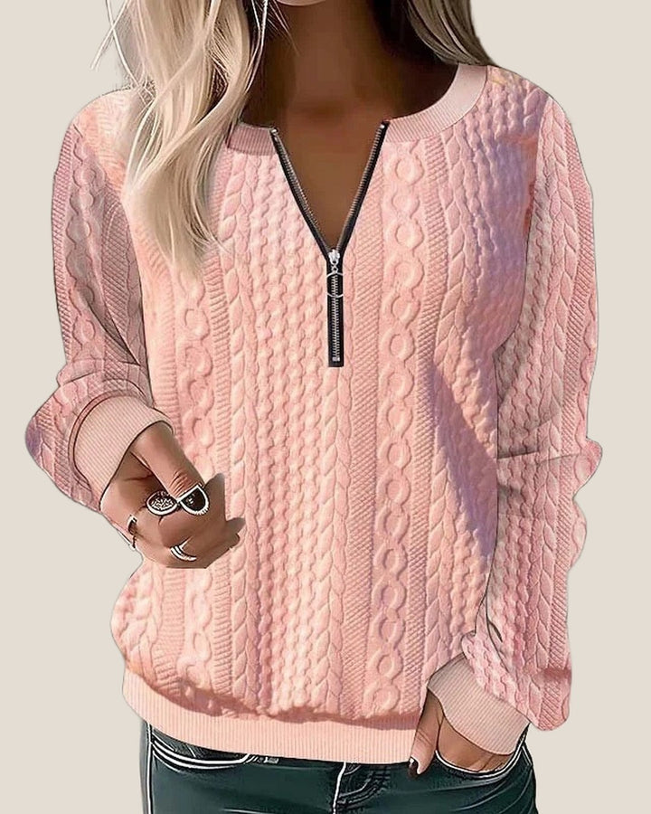 HARPER™ Half-Zip Cable Knit Sweater