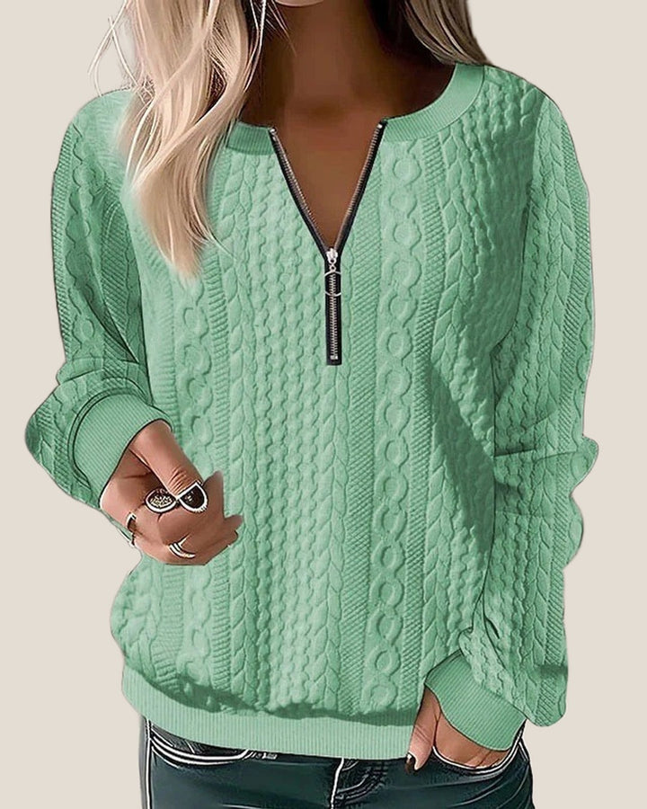 HARPER™ Half-Zip Cable Knit Sweater
