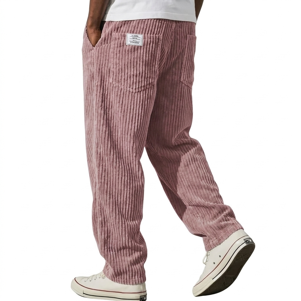 Kawa | Pantaloni da uomo in velluto a coste con vita elasticizzata