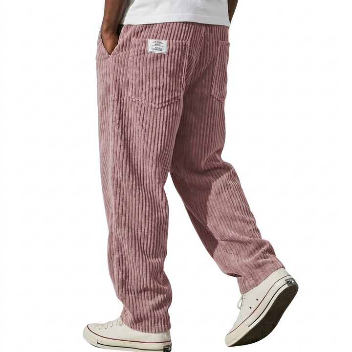 Kawa | Pantaloni da uomo in velluto a coste con vita elasticizzata