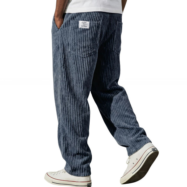 Kawa | Pantaloni da uomo in velluto a coste con vita elasticizzata