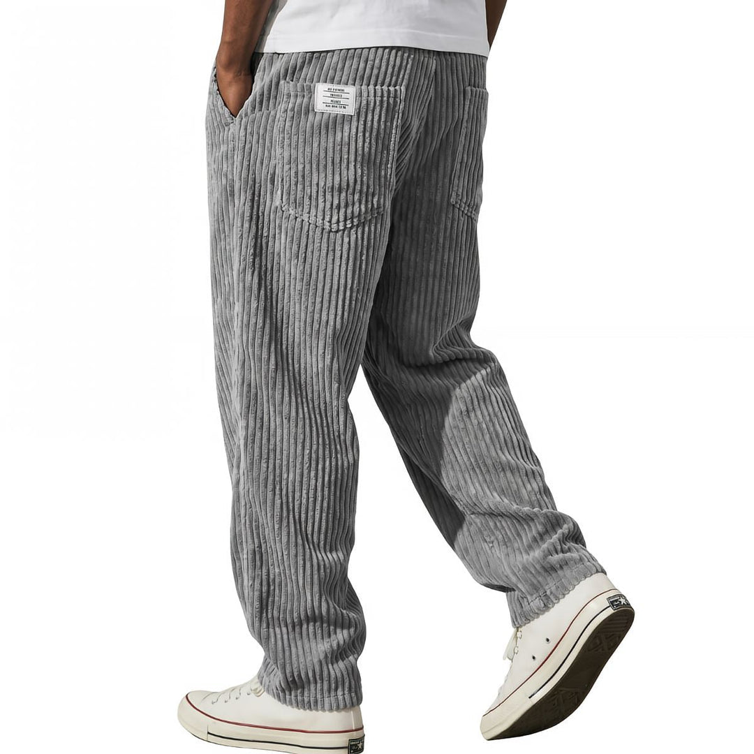 Kawa | Pantaloni da uomo in velluto a coste con vita elasticizzata