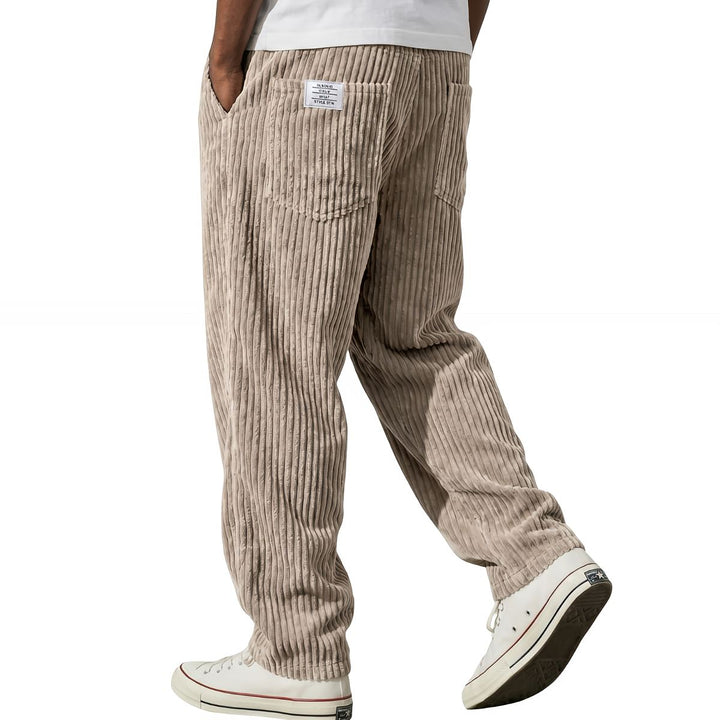 Kawa | Pantaloni da uomo in velluto a coste con vita elasticizzata