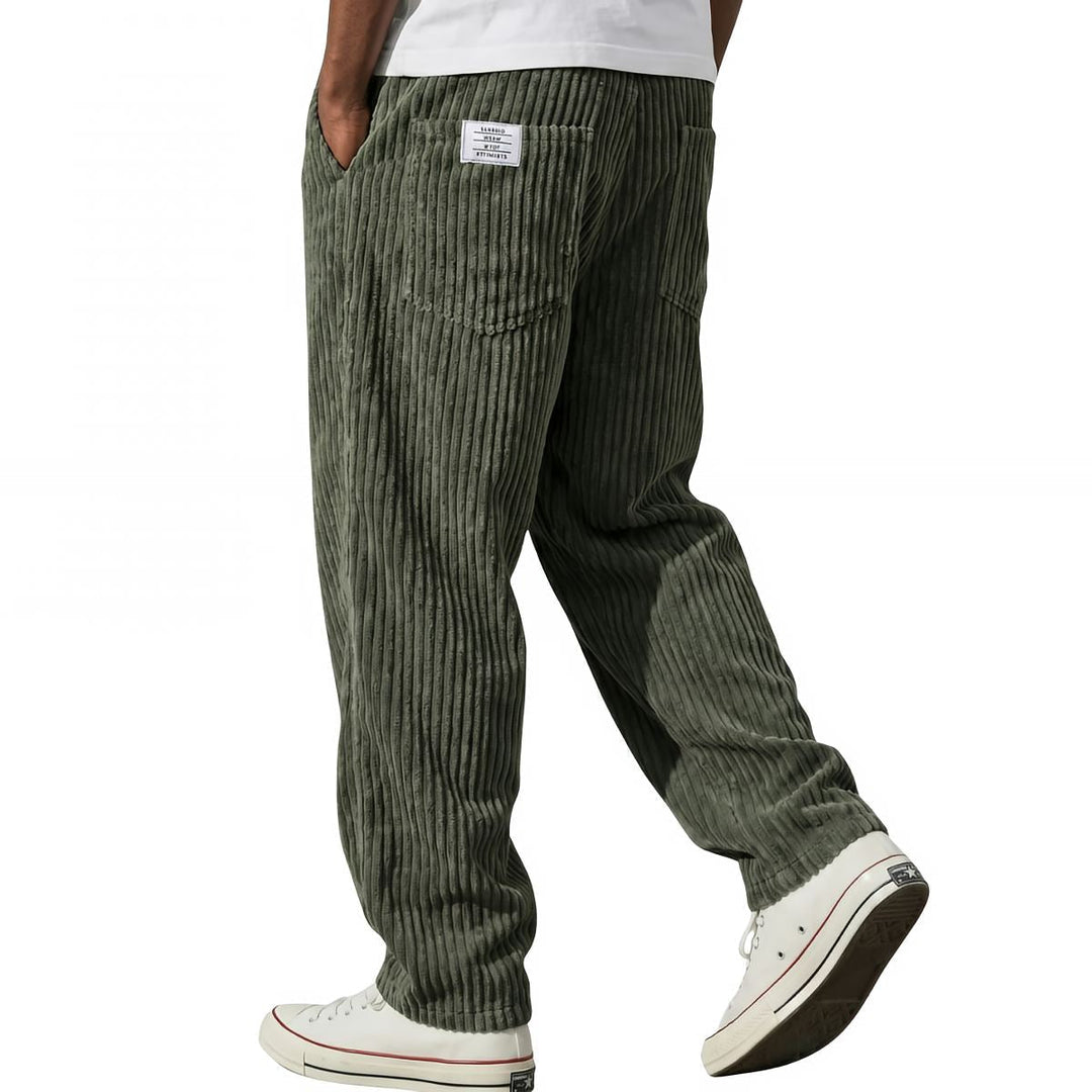 Kawa | Pantaloni da uomo in velluto a coste con vita elasticizzata