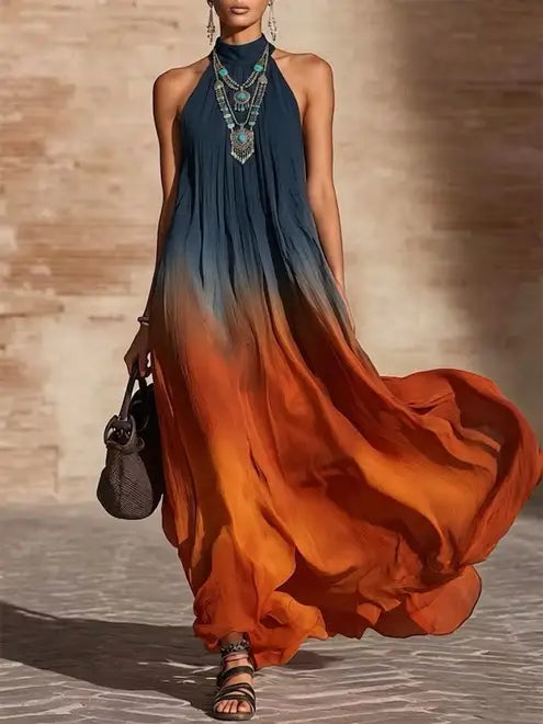 Paula | Abito Lungo con Sfumatura