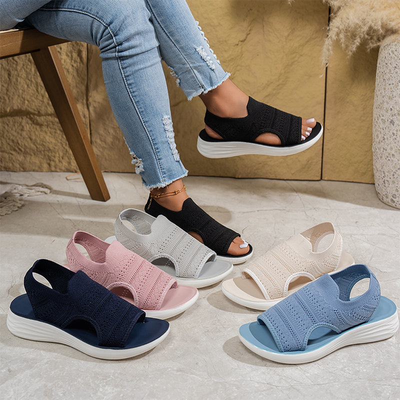 Zina | Sandali Platform Traspiranti in Maglia