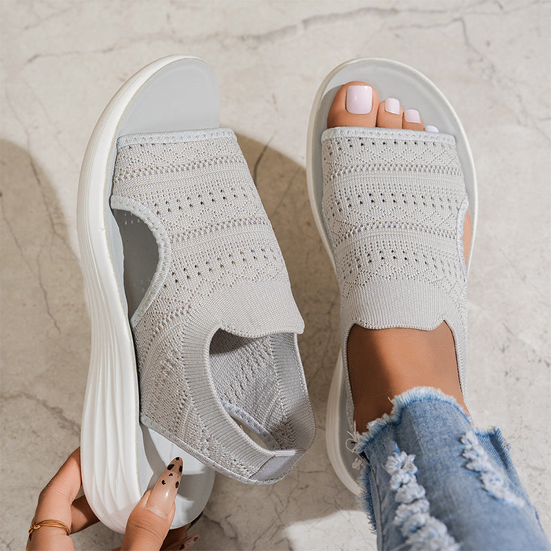 Zina | Sandali Platform Traspiranti in Maglia