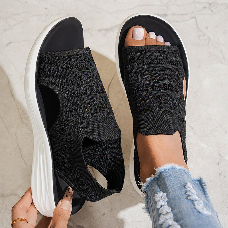 Zina | Sandali Platform Traspiranti in Maglia