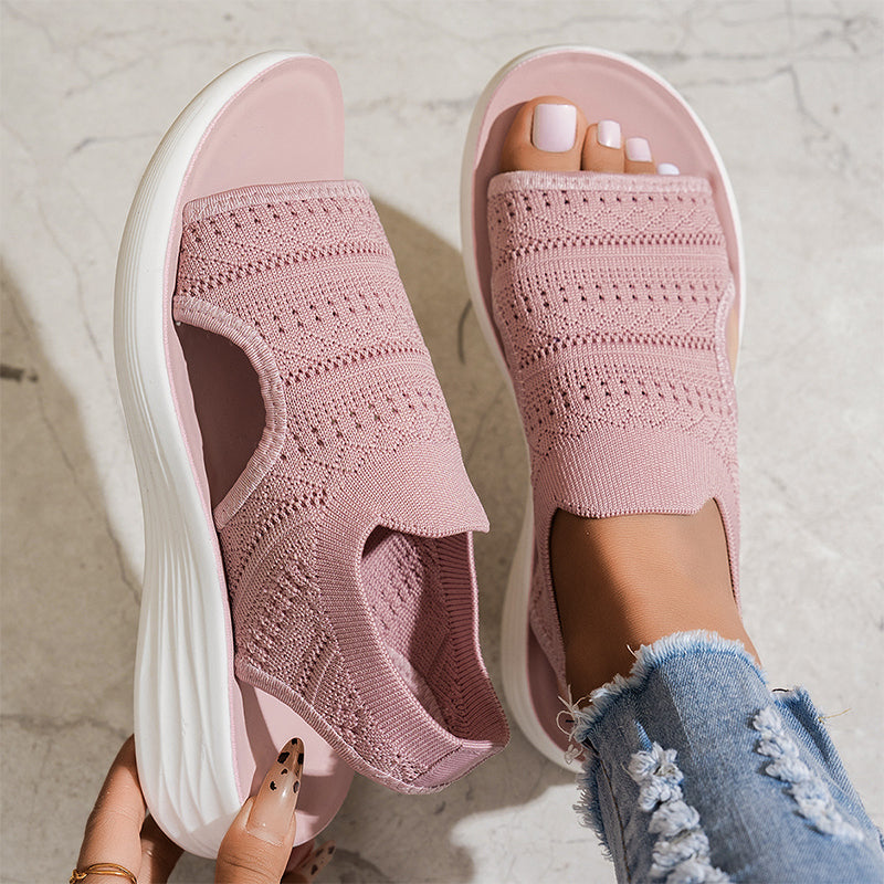 Zina | Sandali Platform Traspiranti in Maglia