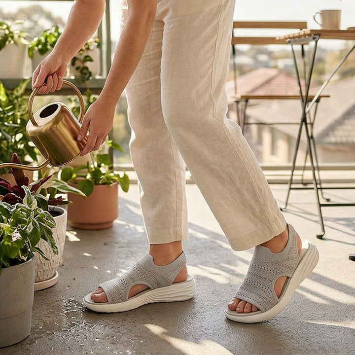 Zina | Sandali Platform Traspiranti in Maglia