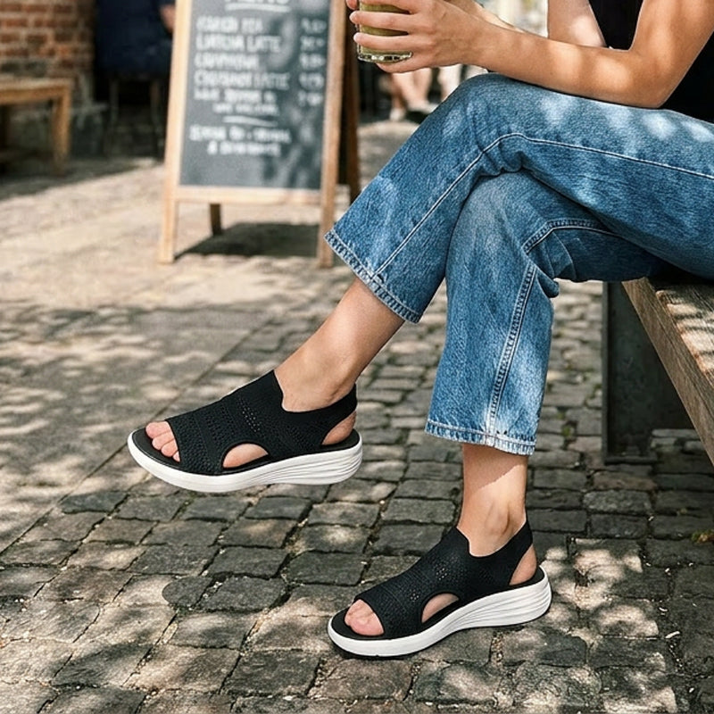 Zina | Sandali Platform Traspiranti in Maglia