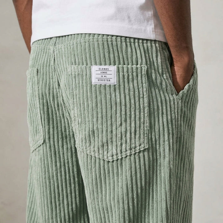 Kawa | Pantaloni da uomo in velluto a coste con vita elasticizzata