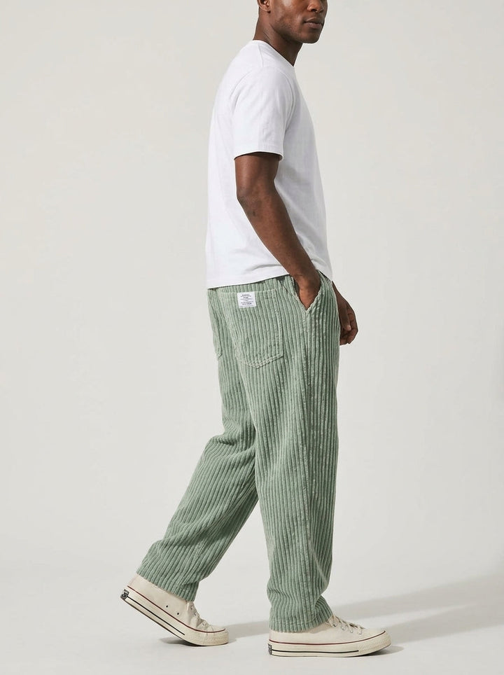Kawa | Pantaloni da uomo in velluto a coste con vita elasticizzata