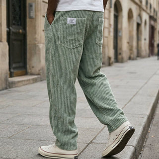 Kawa | Pantaloni da uomo in velluto a coste con vita elasticizzata